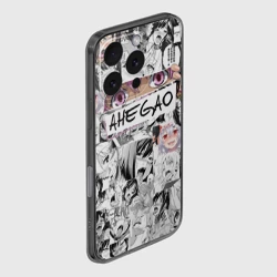 Чехол для iPhone 16 Pro силиконовый с защитой камеры Ахегао girls anime pattern - фото 2
