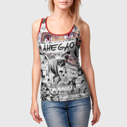 Женская майка 3D Ахегао girls anime pattern - фото 2