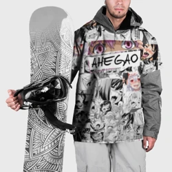 Накидка на куртку 3D Ахегао girls anime pattern