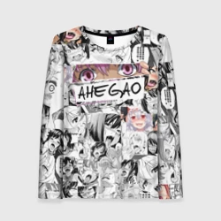 Женский лонгслив 3D Ахегао girls anime pattern