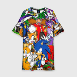 Детское платье 3D Sonic