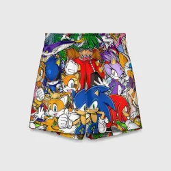 Детские спортивные шорты 3D Sonic