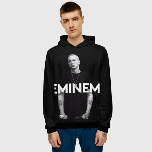 Мужская толстовка 3D Eminem, цвет черный - фото 3