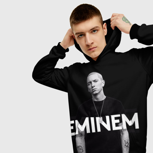 Мужская толстовка 3D Eminem, цвет черный - фото 5