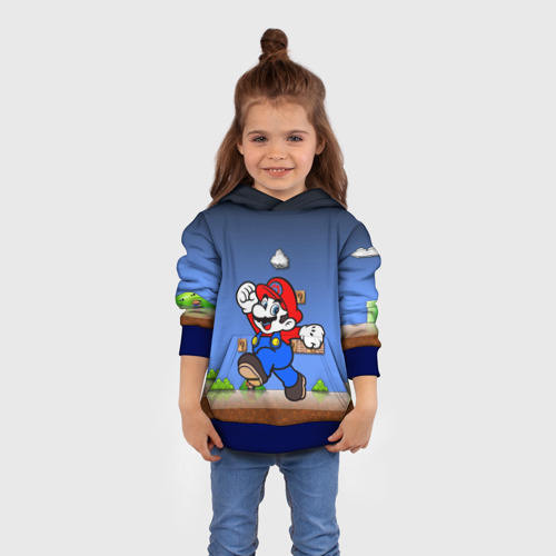 Детская толстовка 3D Mario, цвет синий - фото 4