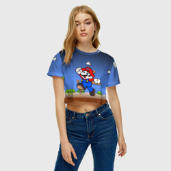 Женская футболка Crop-top 3D Mario - фото 2