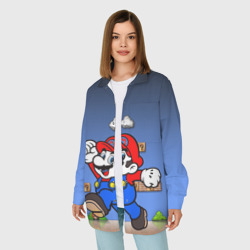 Женская рубашка oversize 3D Mario - фото 2