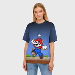 Женская футболка oversize 3D Mario - фото 2