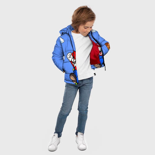 Зимняя куртка для мальчиков 3D Mario, цвет красный - фото 5