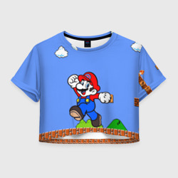 Женская футболка Crop-top 3D Mario