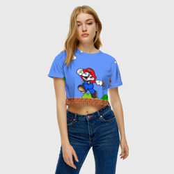 Женская футболка Crop-top 3D Mario - фото 2