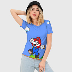 Женская футболка 3D Slim Mario - фото 2
