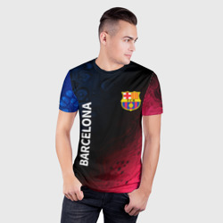 Мужская футболка 3D Slim Barcelona Барселона - фото 2