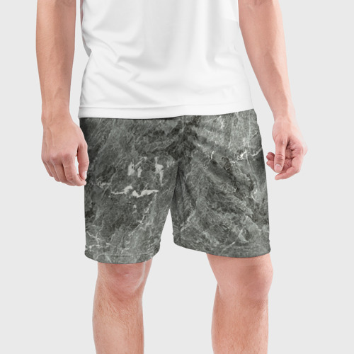 Мужские шорты спортивные с принтом Grey, фото на моделе #1