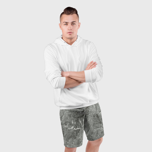 Мужские шорты спортивные с принтом Grey, фото #4
