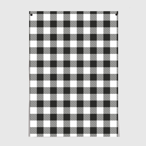 Постер Черно-белая клетка - купить по цене 310 руб в интернет-магазине  Всемайки, арт 2682303