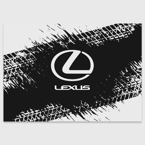 Поздравительная открытка Lexus Лексус, цвет белый