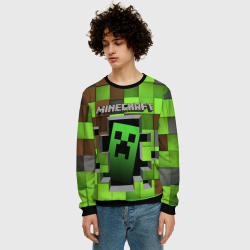 Мужской свитшот 3D Minecraft, цвет черный - фото 3