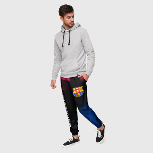 Мужские брюки 3D с принтом BARCELONA / БАРСЕЛОНА, фото на моделе #1