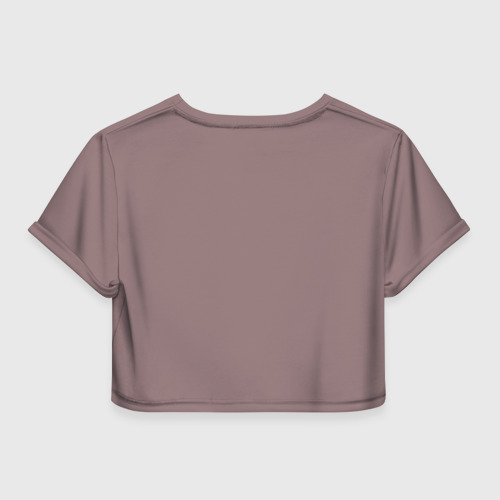 Женская футболка Crop-top 3D Котёнок ыыы, цвет 3D печать - фото 2