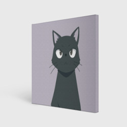 Холст квадратный Черный Кот из аниме