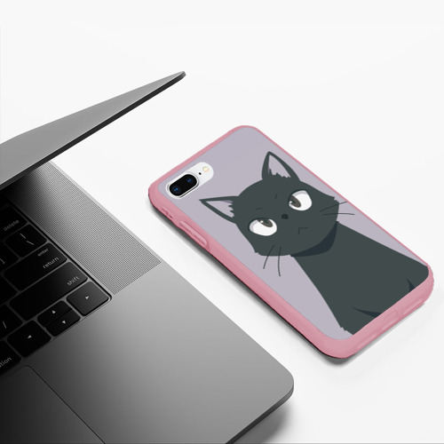Чехол для iPhone 7Plus/8 Plus матовый с принтом Чёрный кот, фото #5