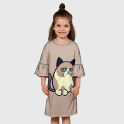 Детское платье 3D Великий Grumpy Cat - фото 2