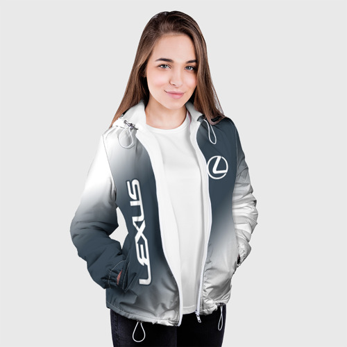 Женская куртка 3D Lexus Лексус, цвет белый - фото 4