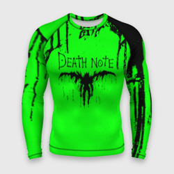 Мужской рашгард 3D Death Note logo black and green
