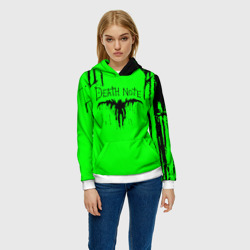 Женская толстовка 3D Death Note logo black and green - фото 2