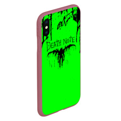 Чехол для iPhone XS Max матовый Death Note logo black and green - фото 2