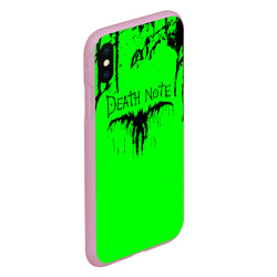 Чехол для iPhone XS Max матовый Death Note logo black and green - фото 2
