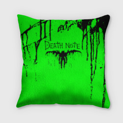 Подушка 3D Death Note logo black and green