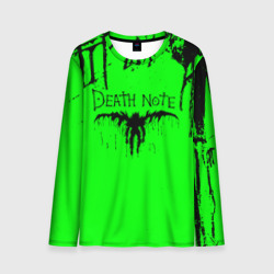 Мужской лонгслив 3D Death Note logo black and green