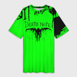 Платье-футболка 3D Death Note logo black and green