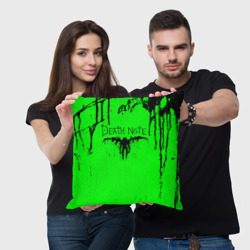 Подушка 3D Death Note logo black and green - фото 2