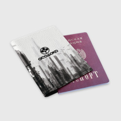 Обложка для паспорта матовая кожа Cyberpunk 2077 Arasaka - фото 2