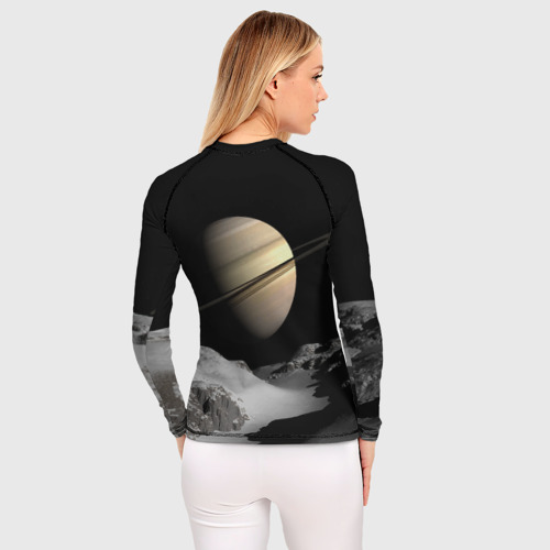Женский рашгард 3D с принтом Saturn, вид сзади #2