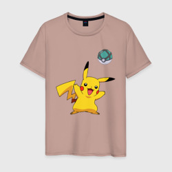 Мужская футболка хлопок Pokemon Pikachu 1