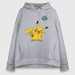 Женское худи Oversize хлопок Pokemon Pikachu 1