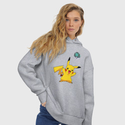 Женское худи Oversize хлопок Pokemon Pikachu 1 - фото 2