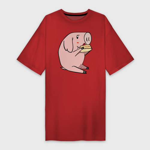 Платье-футболка хлопок 7 ГРЕХОВ свинья