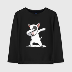 Детский лонгслив хлопок Dab - bull terrier