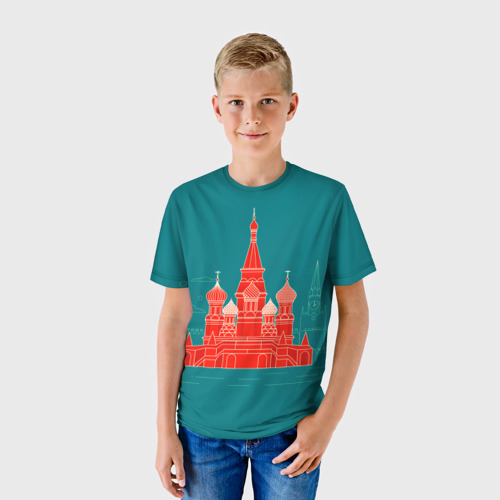Детская футболка 3D Москва, цвет 3D печать - фото 3