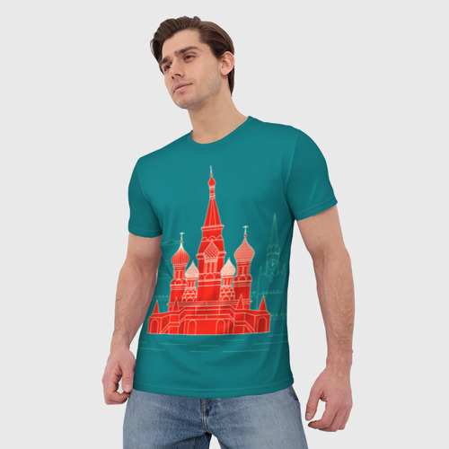 Мужская футболка 3D Москва, цвет 3D печать - фото 3