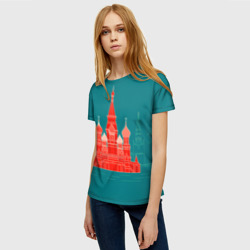 Женская футболка 3D Москва - фото 2