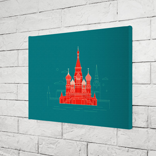 Холст прямоугольный Москва, цвет 3D печать - фото 3