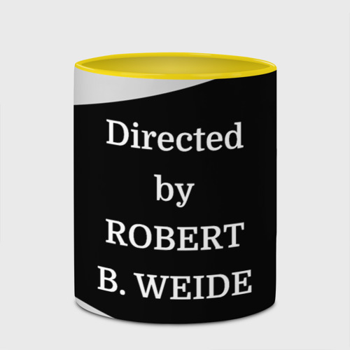 Кружка с полной запечаткой Directed by Robert b. Weide, цвет белый + желтый - фото 4