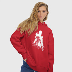 Женское худи Oversize хлопок Поднятие уровня в одиночку - фото 2