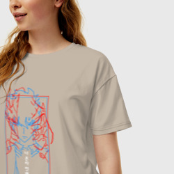 Женская футболка хлопок Oversize Поднятие уровня в одиночку - фото 2